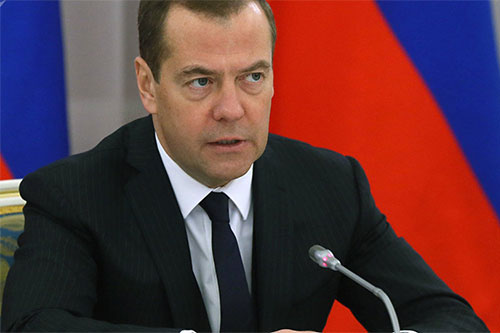 el primer ministro ruso, Dmitri Medvédev Moscú responderá a las sanciones impuestas por países occidentales